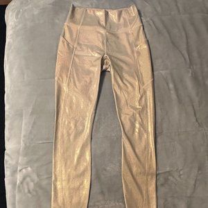 Gold Sparkly Fabletics Leggings